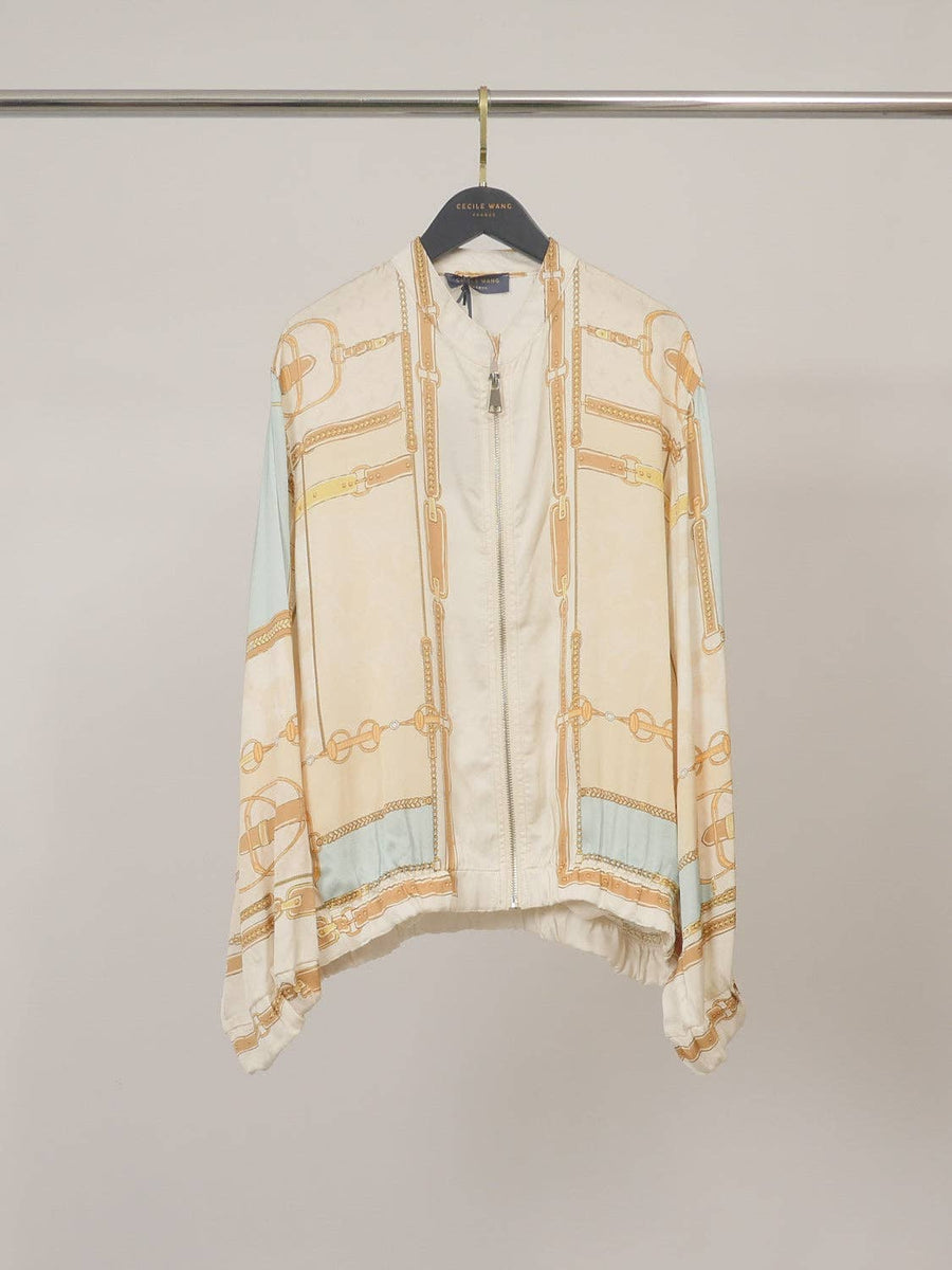 Flowing zip-up jacket KD9160VS-11: Ivoire