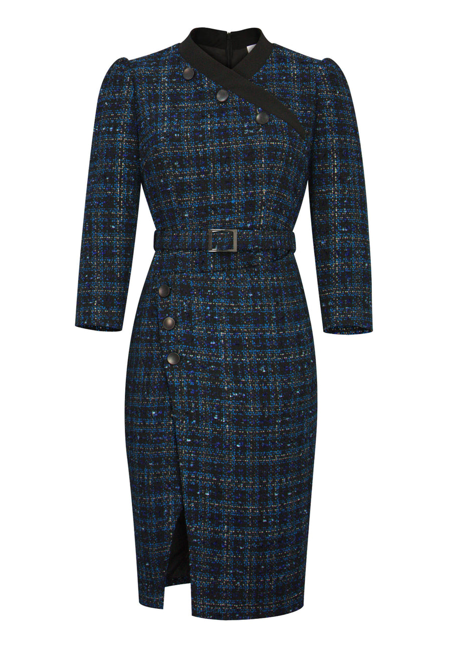 Tweed Tailored Plaid Dress