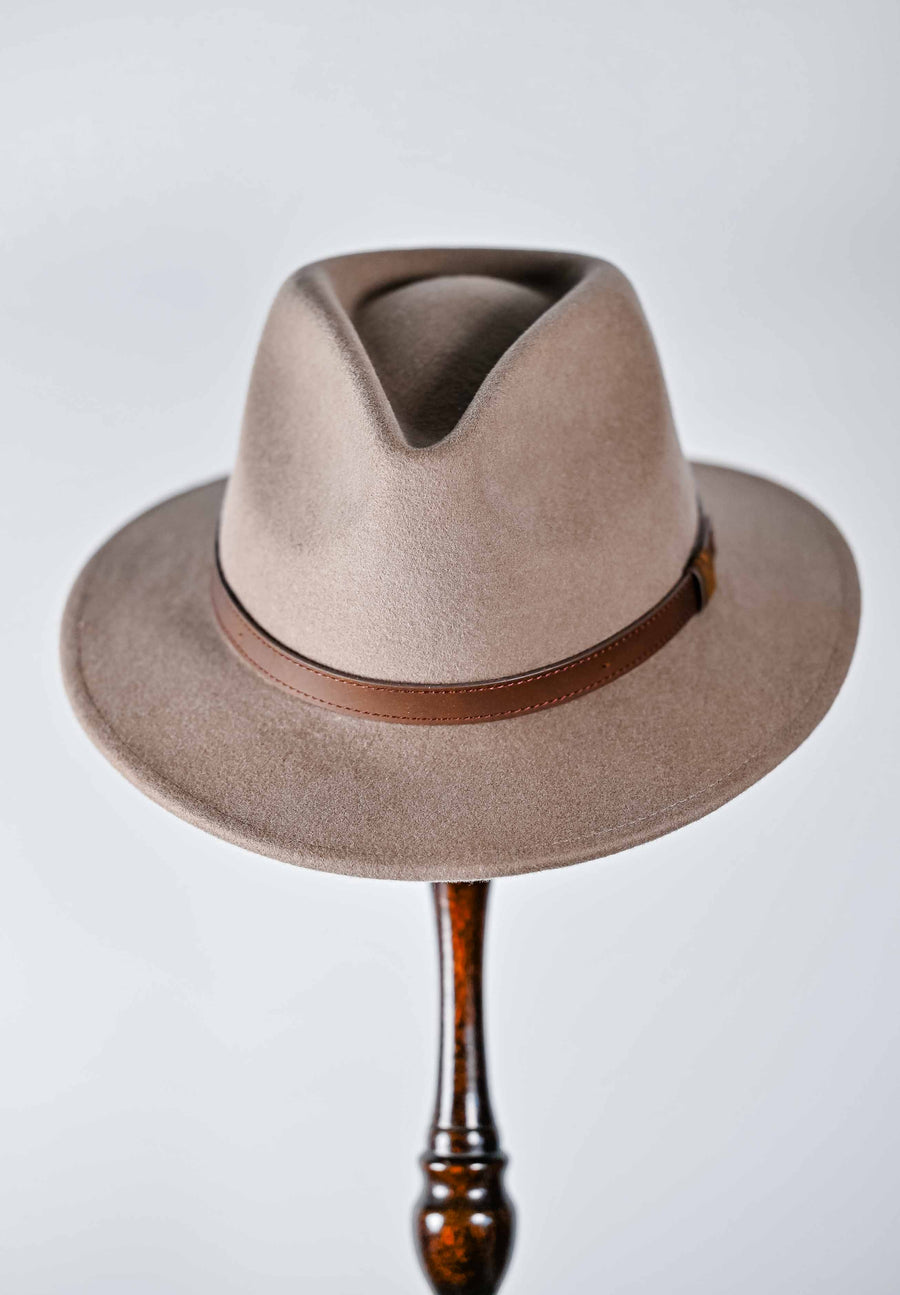COLE - AUSTRALIAN WOOL FELT CITY FEDORA- Bran