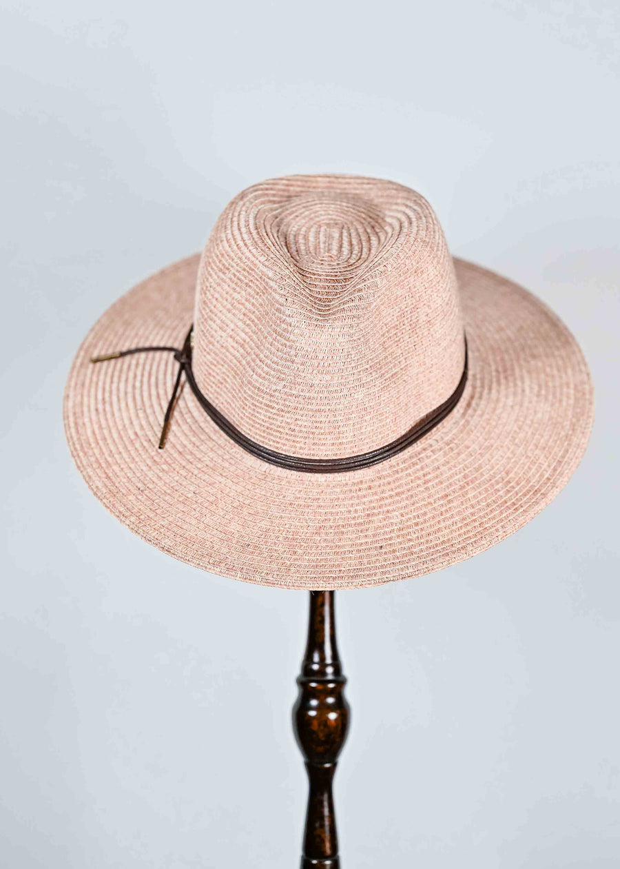 FLORENCE - CRUSHABLE BRAIDED FEDORA Blush