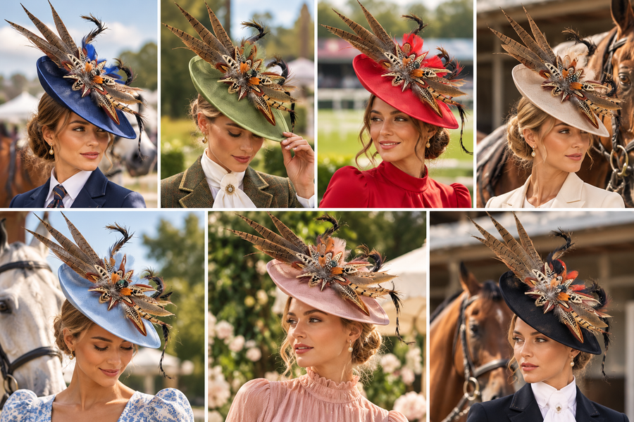 UK Feather Statement Raceday/Judges Fascinator