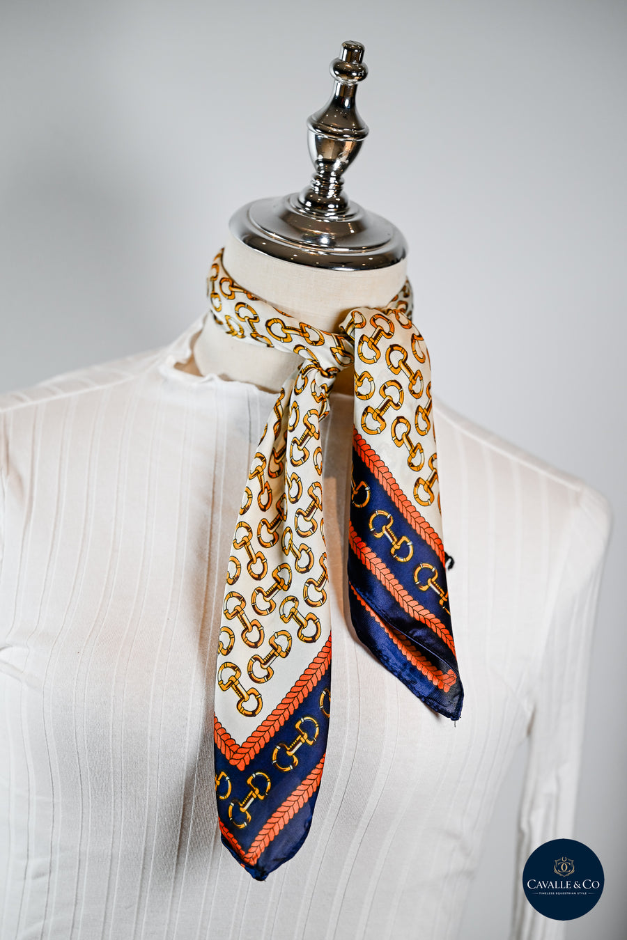 Gold bits & Navy blue scarf