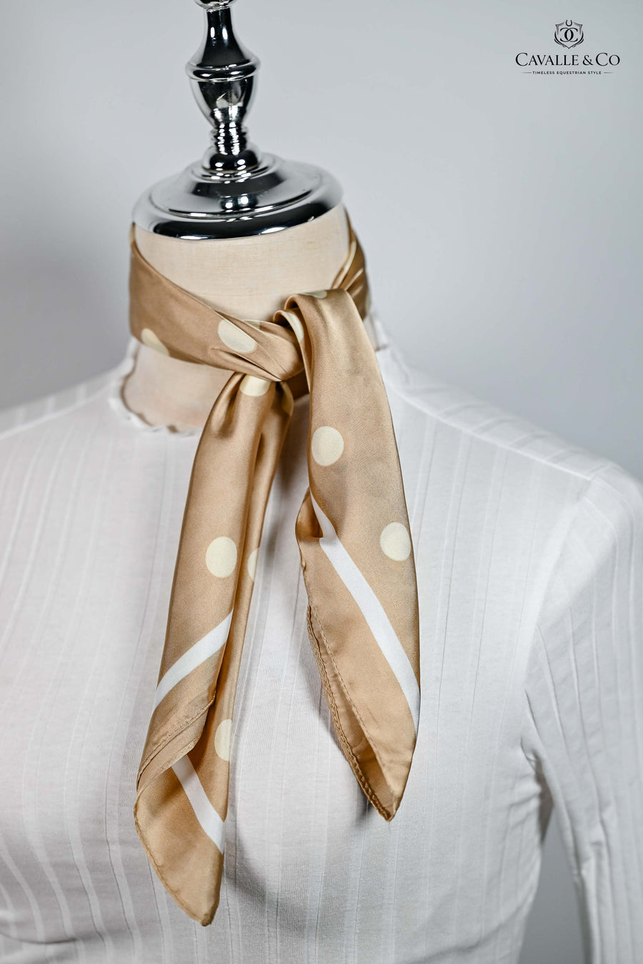 Polkadot Coffee & Cream Scarf