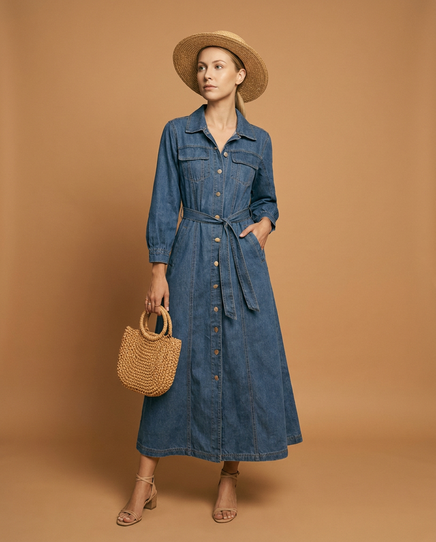 Marée Denim Shirt Dress