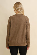On Order-Horse Shoe Pullover Sweater - Brown