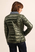 Metallic and Denim Jean jacket: Navy Blue