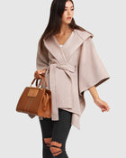 Jackson Landing Wool Blend Cape Coat: ONE SIZE
