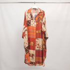 Equestrian print shirt dresses in viscose and silk -Made in Italy