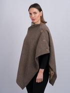 Women's Classic Tweed Cape - Fawn