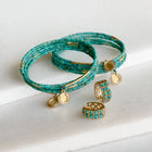 Prism - Turquoise Horseshoe Coin Equestrian Bracelet