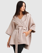 Jackson Landing Wool Blend Cape Coat: ONE SIZE