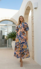 Harriet Floral Long Dress – Pink | White Sandstorm