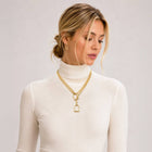 Keenland - Equestrian Stirrup Necklace in Gold