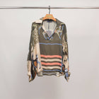 Fluid tunic with equestrian print  Black