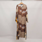 Long horse-print dress KD6255VS-20: Black