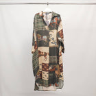 Equestrian print shirt dresses in viscose and silk -Made in Italy