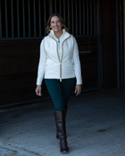 Huntley Quilted Vest: Off-White
