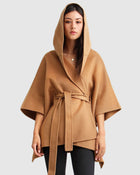 Jackson Landing Wool Blend Cape Coat: ONE SIZE - Caramel