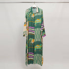 Long horse-print dress KD6255VS-20: Black