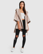 Jackson Landing Wool Blend Cape Coat: ONE SIZE