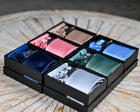 Plain Tie Set- Includes Tie Matching pocket square, cuff links & lapel pin