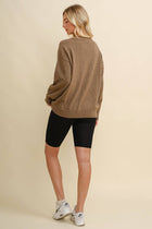 On Order-Horse Shoe Pullover Sweater - Brown