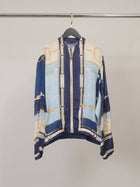 Flowing zip-up jacket KD9160VS-11: Bleu Marine