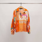Fluid tunic with equestrian print  Black