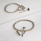 Portia T-Bar Horseshoe Bracelet in Silver: Medium