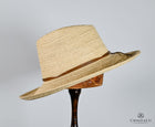 Alexa Woven natural Fibre Turned Brim Hat- Natural