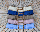 Wide Elastic Stretch belt with Equestrian Bit themed Buckle- One size