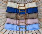 Wide Elastic Stretch belt with Equestrian Bit themed Buckle- One size