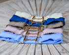 Wide Elastic Stretch belt with Equestrian Bit themed Buckle- One size