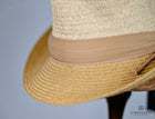Braided Trilby with Cotton & Suede Band – Tan & Chocolate