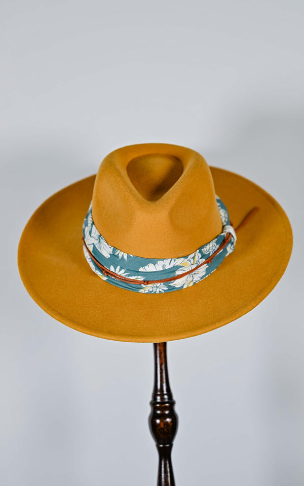 BRIAR - AUSTRALIAN WOOL FELT WIDE BRIM (Mustard)
