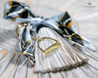 Leather tassel bag twills with Gold Stirrup Key chain feature- Orange, Grey, Red, Aqua, White, Brown