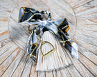 Leather tassel bag twills with Gold Stirrup Key chain feature- Orange, Grey, Red, Aqua, White, Brown