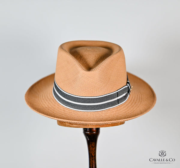 Balzar Brisa Tan Fedora Grey-Black band
