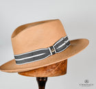 Balzar Brisa Natural Fedora Grey-Black band - Tan