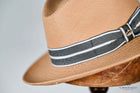 Balzar Brisa Natural Fedora Grey-Black band - Tan