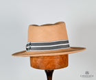 Balzar Brisa Natural Fedora Grey-Black band - Tan