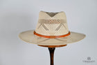 Barcelona Vented Natural Fibre Fedora Hat- Natural