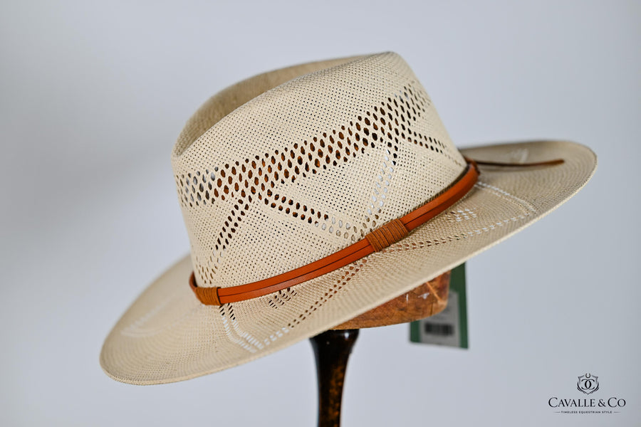 Barcelona Vented Natural Fibre Fedora Hat- Natural