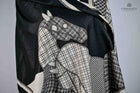 Black & Cream Large Houndstooth Print Horse Wrap