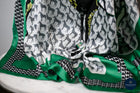 Black & Green Houndstooth & horses scarf