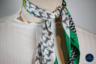Black & Green Houndstooth & horses scarf