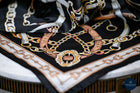 Black  cream &  Tan bit & bradoon print scarf