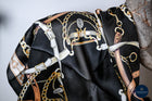 Black  cream &  Tan bit & bradoon print scarf