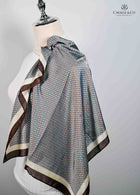Blue & Chocolate circles Scarf