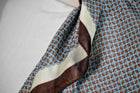 Blue & Chocolate circles Scarf